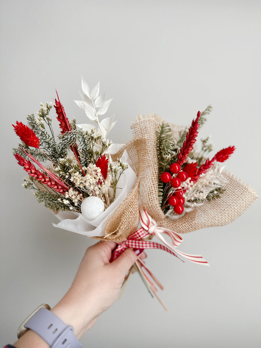 Winter Flowers Mini Bouquet | Mini Arrangement | Christmas Decor